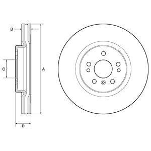 Диск гальмівний MERCEDES ML(W164)/R(W251) "F D=330mm "05>> Delphi BG9968 (фото 1)