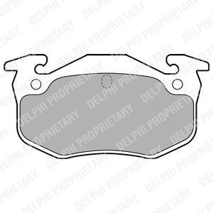 Тормозные колодки дисковые CITROEN/PEUGEOT/RENAULT Xsara/106/206/306/Megane/Clio \'\'F \'\'83-07 Delphi LP699