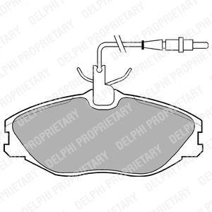 Гальмівні колодки дискові CITROEN/PEUGEOT Xsara/406/607 "F "96>> Delphi LP986