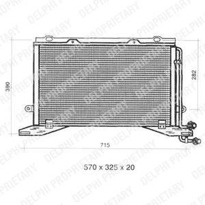 Радіатор кондиціонера MERCEDES-BENZ E-CLASS (S210) 96-03,E-CLASS (W210) 95-02,E-CLASS W210 95-02 Delphi TSP0225330 (фото 1)