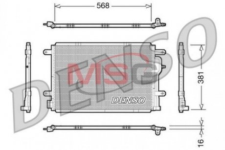 Радиатор кондиционера SEAT EXEO ST (3R5) 09-13,EXEO (3R2) 08-13 DENSO DCN02004