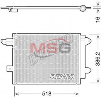 Радиатор кондиционера AUDI A6 ALLROAD (4BH, C5) 02-05,A6 (4B2, C5) 01-05,A6 (4B5, C5) 01-05,A4 (8H7 DENSO DCN02005