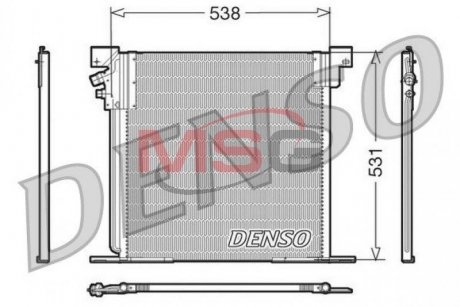 Радиатор кондиционера MERCEDES-BENZ V-CLASS (638/2) 96-03,VITO (638) 96-03,VITO (638) 97-03 DENSO DCN17030