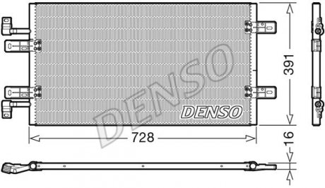 Радиатор кондиционера RENAULT TRAFIC II (FL) 06-н.в.; OPEL VIVARO A Combi (J7) 06-14 DENSO DCN20019