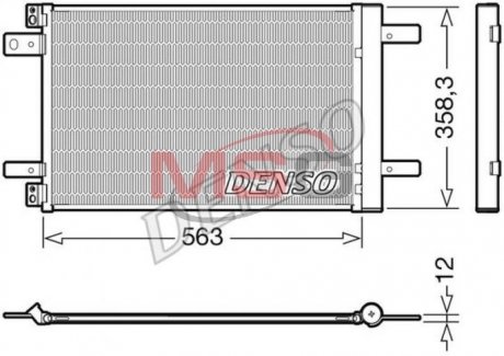 Радиатор кондиционера DS DS 7 CROSSBACK 17-21; CITROEN SPACETOURER (V_) 16-н.в. DENSO DCN21032