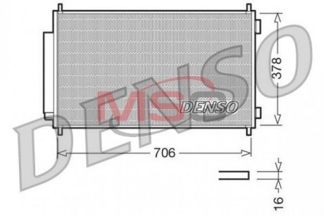 Конденсатор кондиціонера HONDA CR-V "2,0-2,4 "07>> DENSO DCN40002