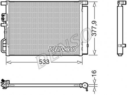 Конденсатор кондиціонера HYUNDAI/KIA Tucson/Sportage "15>> DENSO DCN41018 (фото 1)