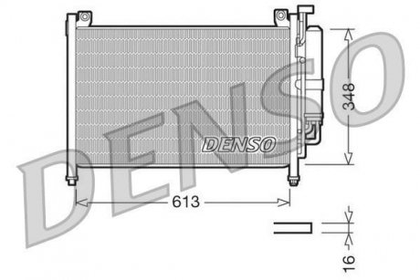 Радіатор кондиціонера MAZDA 2 (DE_, DH_) 07-15 DENSO DCN44002