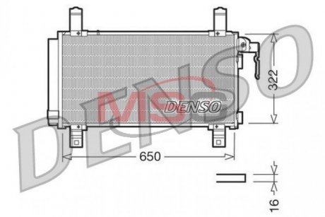 Радіатор кондиціонера MAZDA 6 (GY) 02-07,6 (GH) 07-13,6 (GG) 02-07 DENSO DCN44006