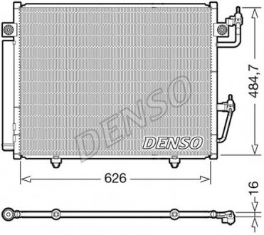 Радіатор кондиціонера MITSUBISHI PAJERO IV (V8_W, V9_W) 07-н.в.,Pajero IV 07-н.в. DENSO DCN45009