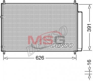 Конденсатор кондиционера TOYOTA Auris/Avensis/Corolla/Verso "1,3-2,2 "07>> DENSO DCN50041