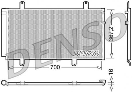 Конденсатор кондиціонера TOYOTA/LEXUS Camry/Avalon/Venza/ES DENSO DCN51004