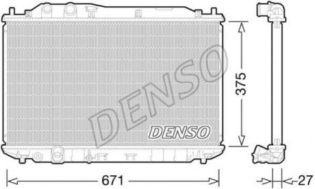 Радіатор HONDA Civic \'\'1,8 "05-12 DENSO DRM40029