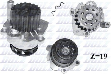 Водяний насос AUDI/FORD/SEAT/SKODA/VW A2/A3/Galaxy/Ibiza/Fabia/Octavia "1,2-1,9TDi "01-10>> DOLZ A249