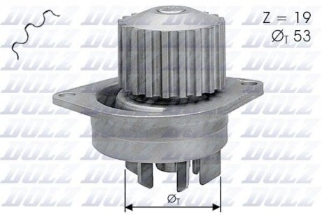 Водяний насос CITROEN BERLINGO (MF) SAXO (S0, S1) XSARA (N1, N2, N0) / PEUGEOT 106 Mk II (1) 206 (2A DOLZ C113