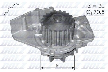 Водяний насос CITROEN BERLINGO (MF, M_) C5 SYNERGIE (22, U6) XSARA (N1) XANTIA (X2) / FIAT SCUDO (22 DOLZ C120