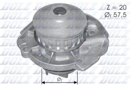 Водяний насос FIAT PALIO (178BX) PANDA (141A_) / LANCIA Y (840A) Y10 (156 DOLZ S161