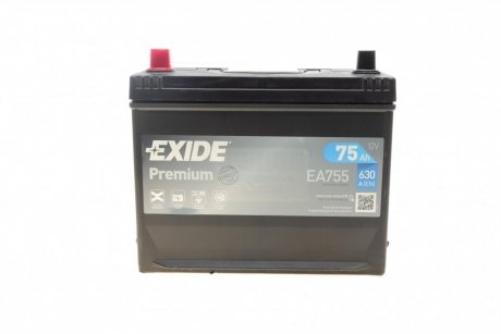 Аккумулятор Premium Carbon Boost 12V/75Ah/630 EXIDE EA755