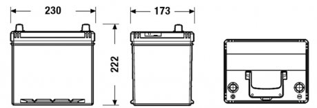 Стартерна батарея (акумулятор) EXIDE EB605