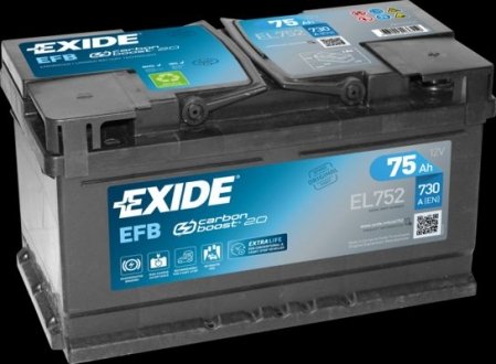 Стартерная батарея (аккумулятор) EXIDE EL752