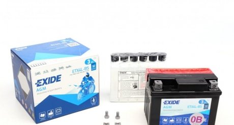 Стартерная батарея (аккумулятор) EXIDE ETX4L-BS