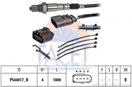 Датчик кисню (лямбда-зонд) Audi A4/A6/ Skoda Octavia/ VW Bora/Golf/Passat 1.0-6.0 94-10 FACET 10.8247