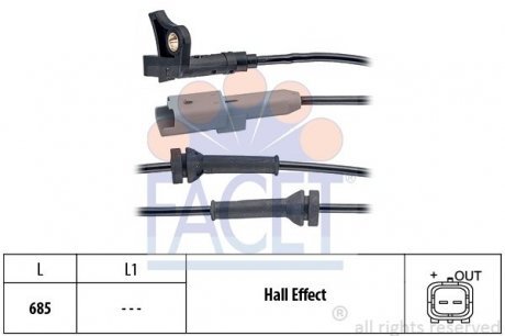 Датчик скорости (ABS) FACET 21.0035