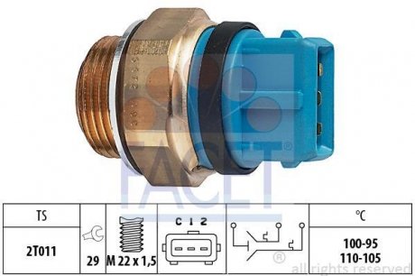 Датчик вмикання вентилятора FACET 7.5672