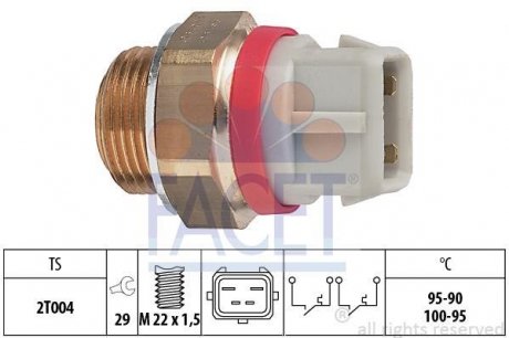 Датчик увімкнення вентилятора Escort/Mondeo/Scorpio 1.6-3.0 90-01 FACET 7.5682