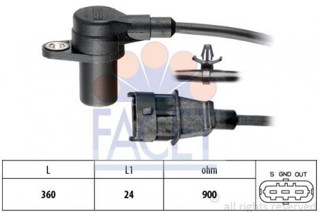 1 953 564 Датчик коленвала FACET 9.0564