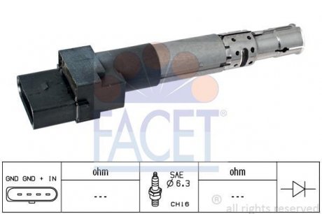 1 970 434 Катушка зажигания FACET 9.6334