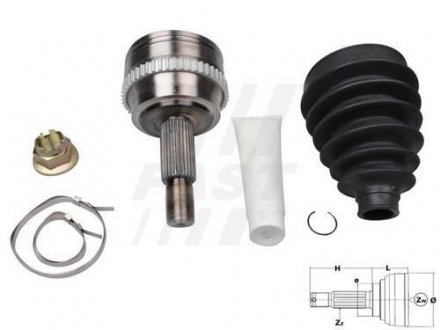 ШРУС зовнішній комплект OPEL MOVANO 98-10, RENAULT MASTER II 98-10 FAST FT25092K