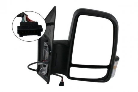 Зеркало правое электрическое 6 пеней короткий.рычаг с подогревом Mercedes Sprinter 906 06-18,VW Crafte FAST FT88338