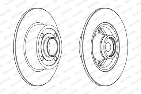 Диск тормозной FERODO DDF1571-1 (фото 1)