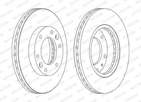 Диск тормозной FERODO DDF1612C