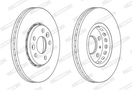 Диск тормозной FERODO DDF2507C