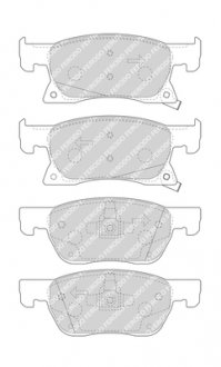 Тормозные колодки дисковые FERODO FDB4933
