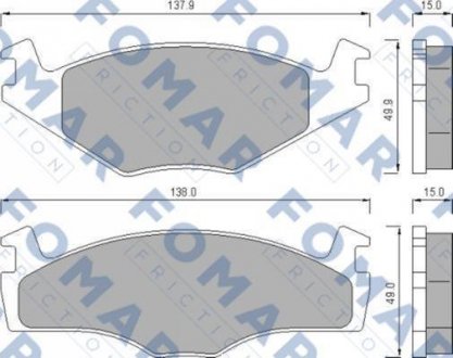 Колодки тормозные дисковые FOMAR FO 436481