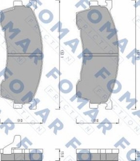 Колодки тормозные дисковые FOMAR FO 459481