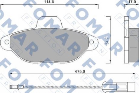 Колодки тормозные дисковые FOMAR FO 582881