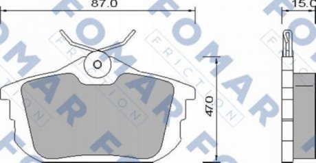 Колодки гальмівні дискові FOMAR FO 647381