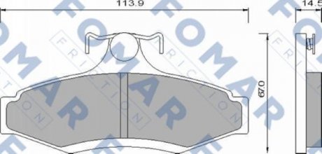 Колодки тормозные дисковые FOMAR FO 666181