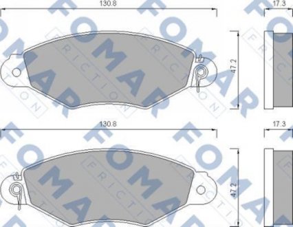 Колодки тормозные дисковые FOMAR FO 673281