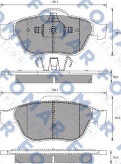 Колодки тормозные дисковые FOMAR FO 686281