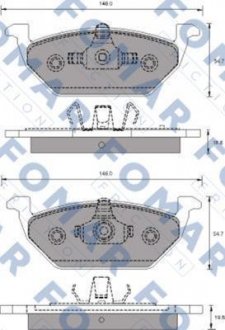 Колодки тормозные дисковые FOMAR FO 687681