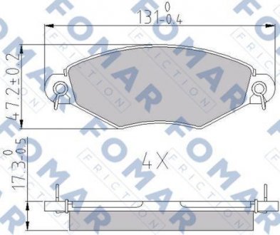 Колодки тормозные дисковые FOMAR FO 688181