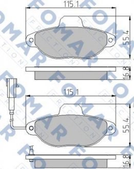 Колодки тормозные дисковые FOMAR FO 861181