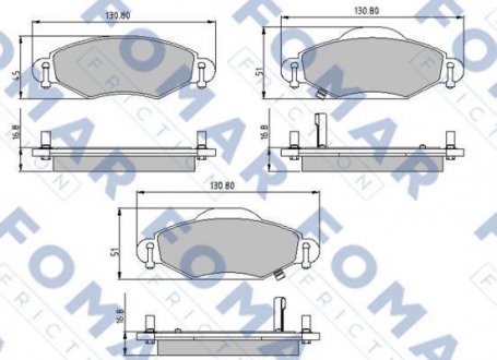 Колодки тормозные дисковые FOMAR FO 913081