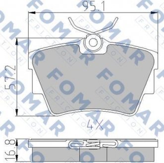 Колодки гальмівні дискові FOMAR FO 920281