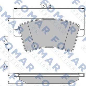 Колодки гальмівні дискові FOMAR FO 931381